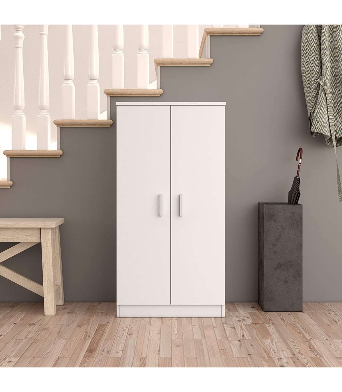 Armario Multiusos 2 Puertas Sfera En Blanco 55 Cm(ancho) 108 Cm(altura) 35 Cm(fondo)_2