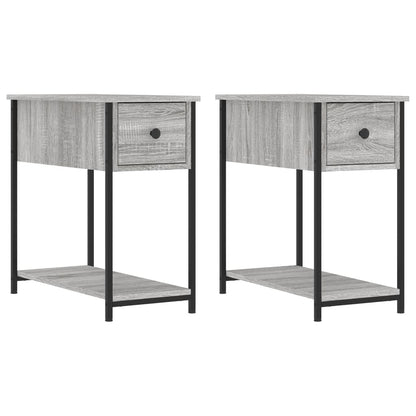 Mesitas Noche 2 Uds Madera Ingeniería Gris Sonoma 30x60x60 Cm_0