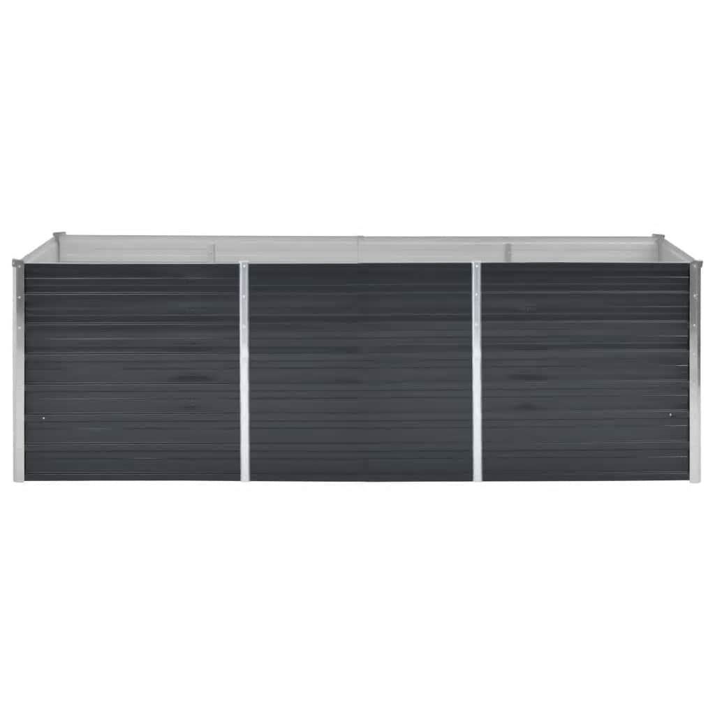 Arriate De Acero Galvanizado Gris Antracita 240x80x77 Cm_3