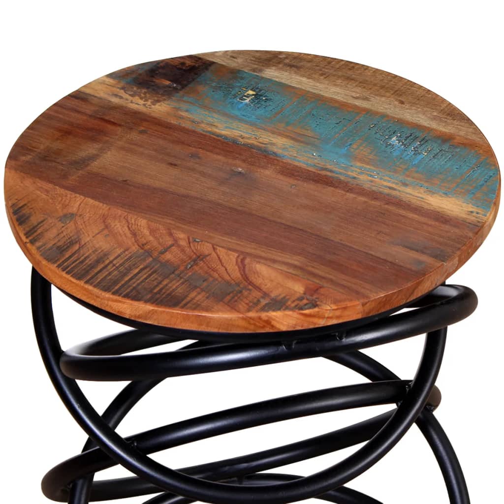 Mesa Auxiliar De Madera Maciza Reciclada_1