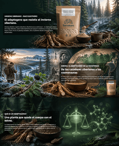 Ginseng Siberiano En Polvo Bio - 100g | Superalimento Ecológico Vegano Para Batidos, Smoothies Y Zumos_3