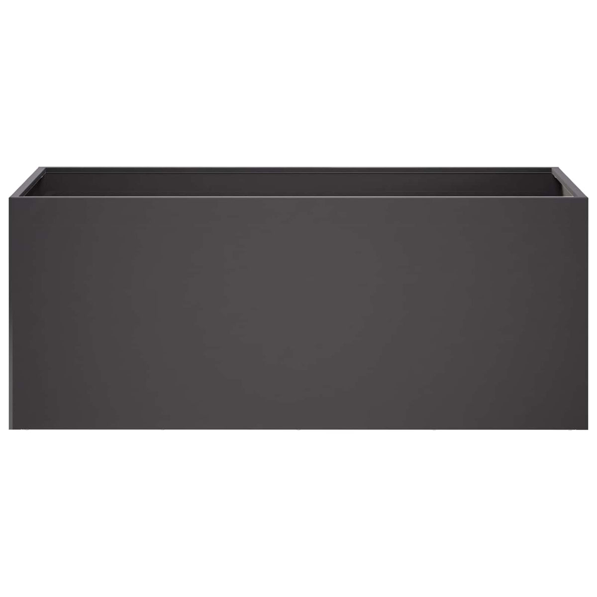 Macetero De Jardín Negro 80 X 40 X 40 Cm Acero Laminado En Frío_2