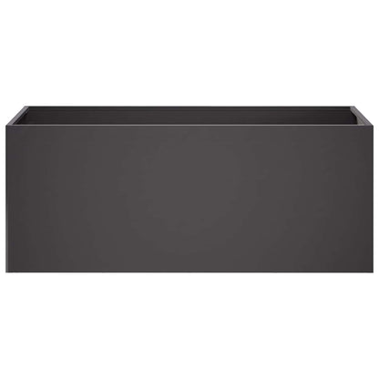 Macetero De Jardín Negro 80 X 40 X 40 Cm Acero Laminado En Frío_2