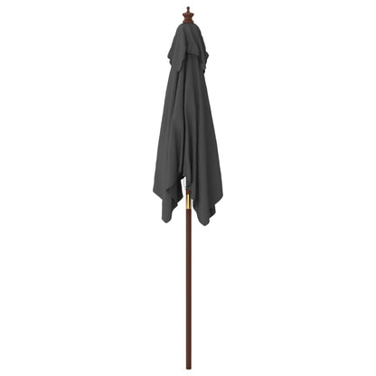 Vidaxl Sombrilla Jardín Poste De Madera Gris Antracita 198x198x231 Cm_3