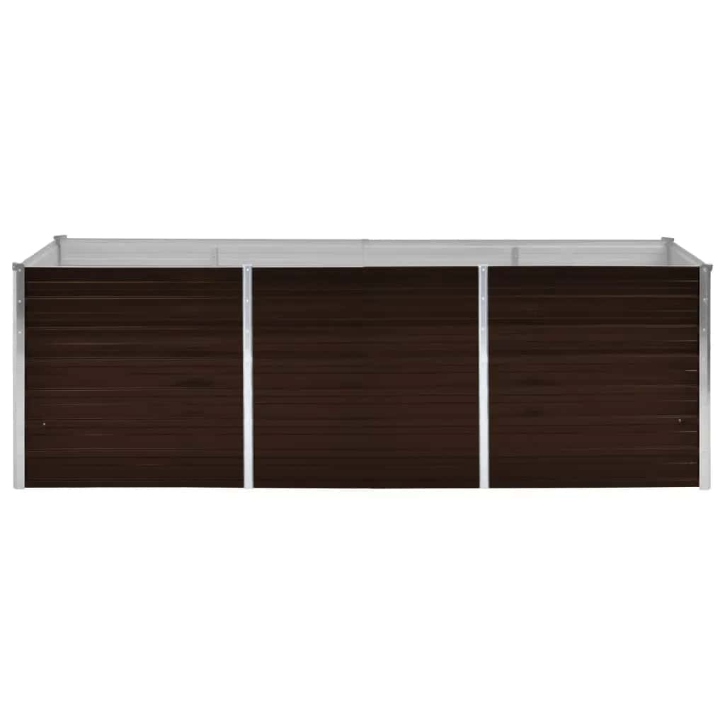 Arriate De Acero Galvanizado Marrón 240x80x77 Cm_3