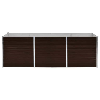 Arriate De Acero Galvanizado Marrón 240x80x77 Cm_3
