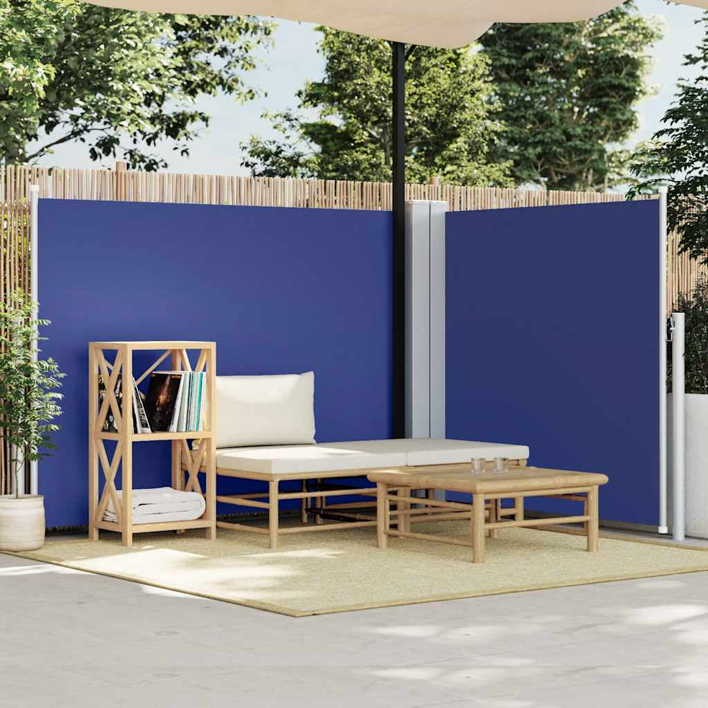 Vidaxl Toldo Lateral Retráctil Azul 140x1000 Cm_1