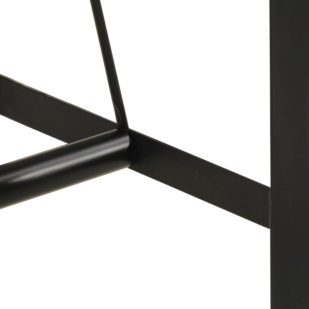 Mesa Alta De Hierro Y Madera Maciza Reciclada 150x70x107 Cm_4