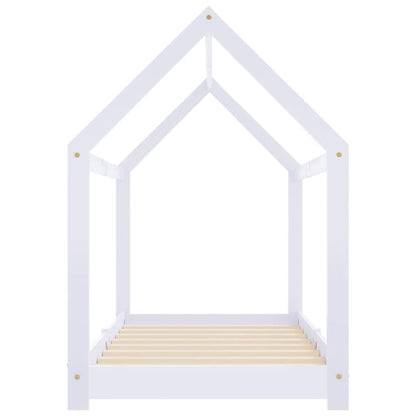 Vidaxl Estructura De Cama Infantil Madera Maciza Pino Blanco 80x160 Cm_4