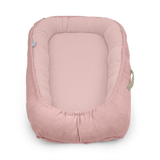 Cuna Nido Colecho Bebe Muselina Rosa_0