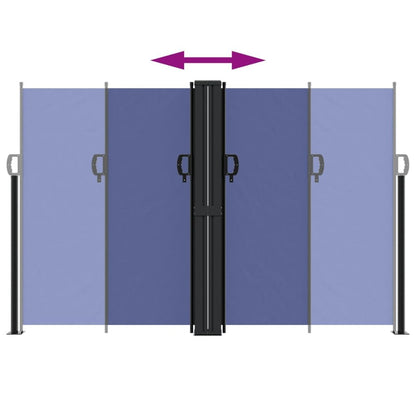 Vidaxl Toldo Lateral Retráctil Azul 160x600 Cm_4