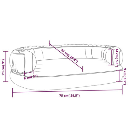 Vidaxl Cama Para Perros De Espuma Cuero Sintético Gris 75x53 Cm_2