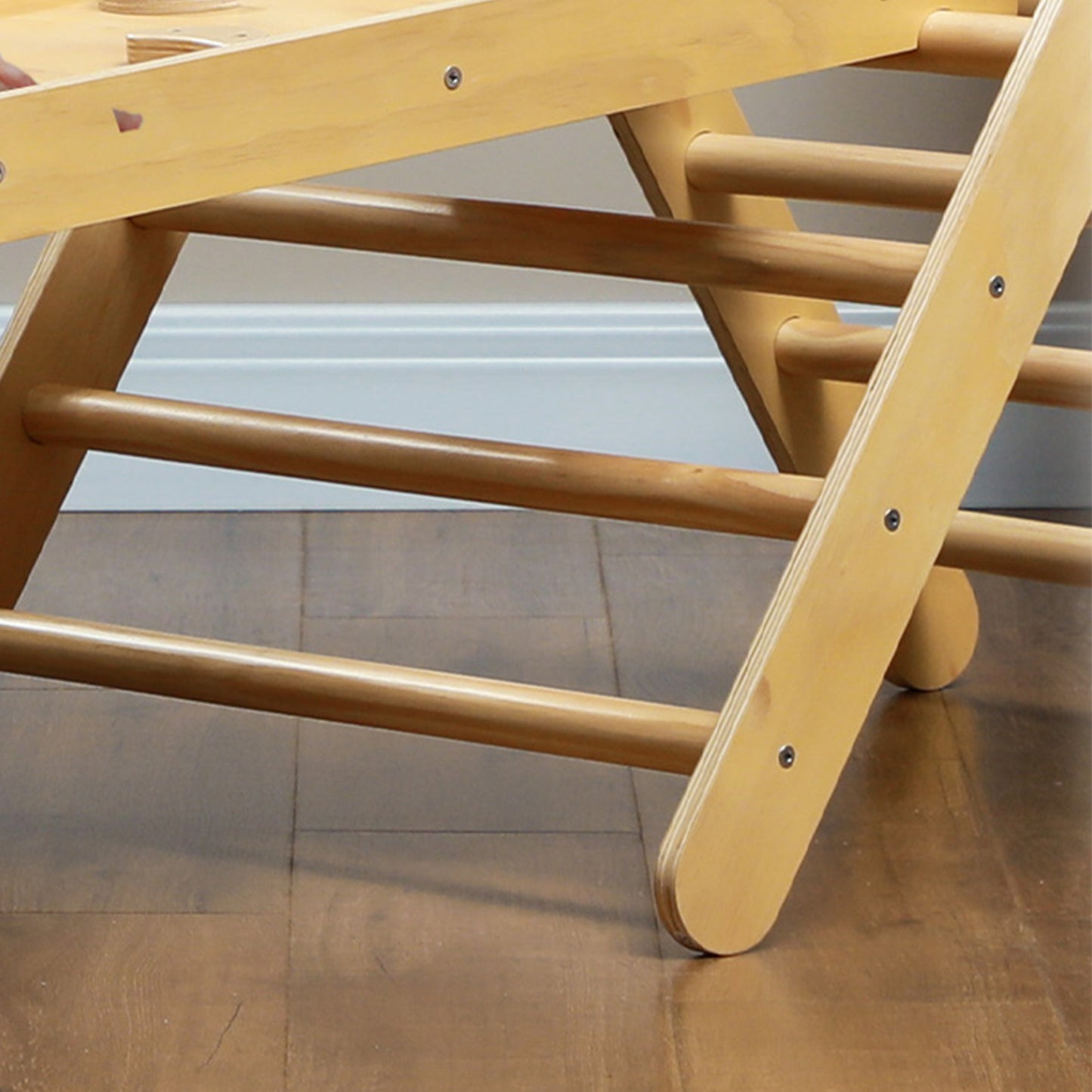 Aiyaplay 5 En 1 Triángulo De Escalada De Madera 178x64,5x63 Cm Madera Natural_3