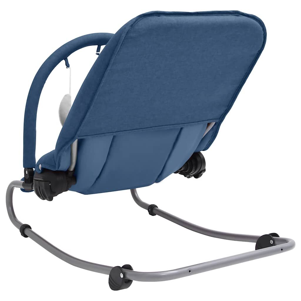 Vidaxl Hamaca Mecedora Para Bebés De Acero Azul Marino_3