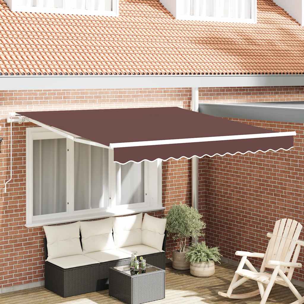 Toldo Retráctil Manual Marrón 300x250 Cm_1