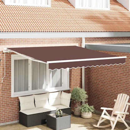 Toldo Retráctil Manual Marrón 300x250 Cm_1