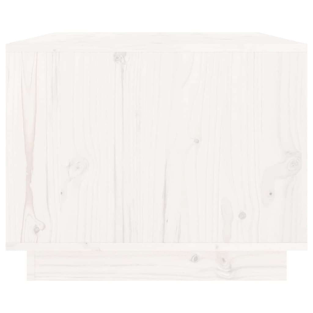 Mesa De Centro Madera Maciza De Pino Blanco 80x50x40 Cm_4