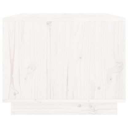 Mesa De Centro Madera Maciza De Pino Blanco 80x50x40 Cm_4
