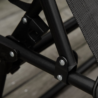 Outsunny Tumbona Plegable Y Ajustable De 4 Posiciones Con Sistema De Cordones_4