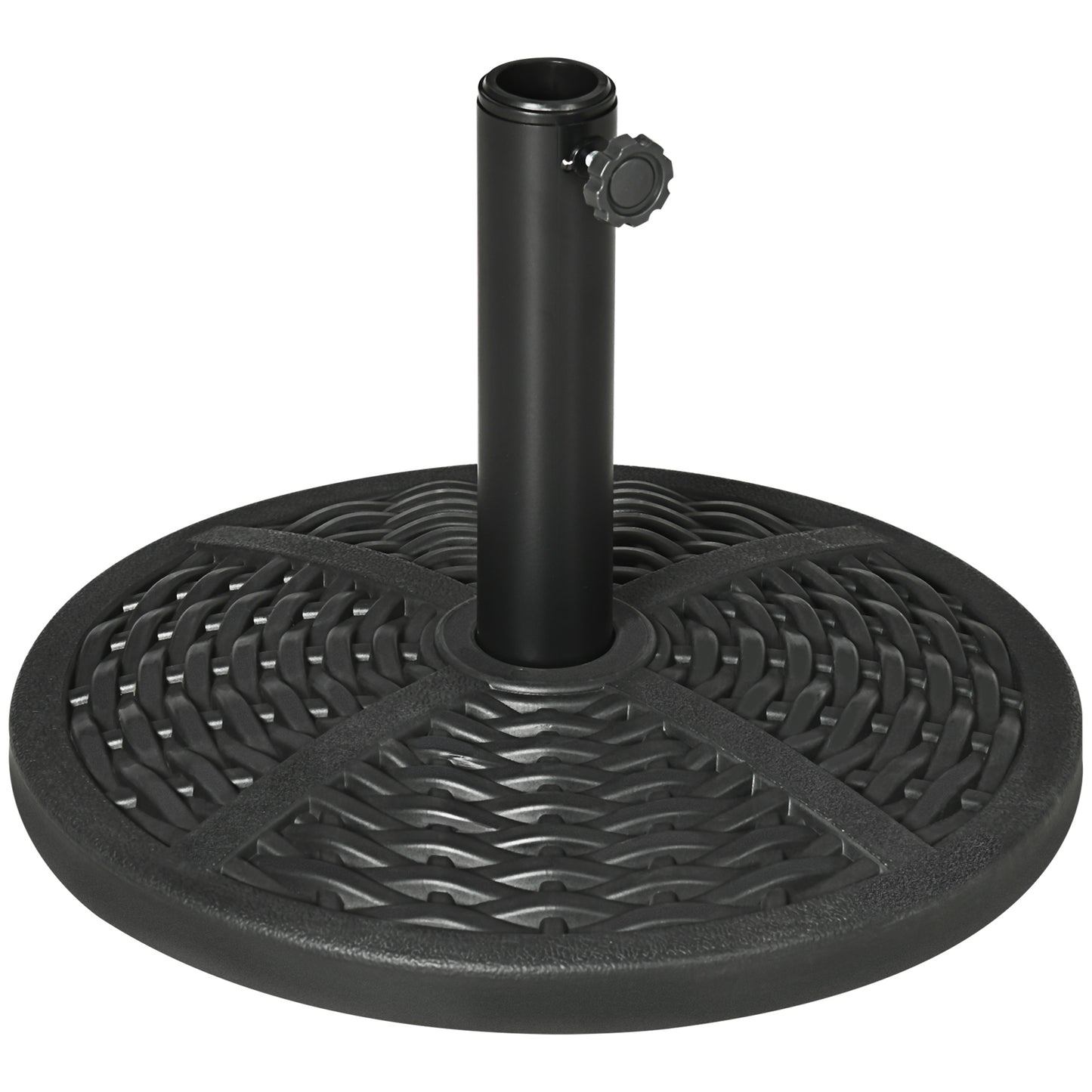 Outsunny Base De Sombrilla Redonda Con Relleno De Cemento Peso 9,5 Kg Negro_0