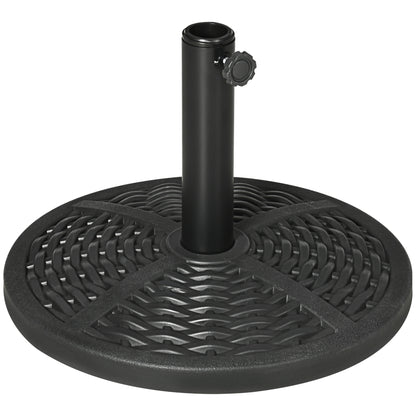 Outsunny Base De Sombrilla Redonda Con Relleno De Cemento Peso 9,5 Kg Negro_0