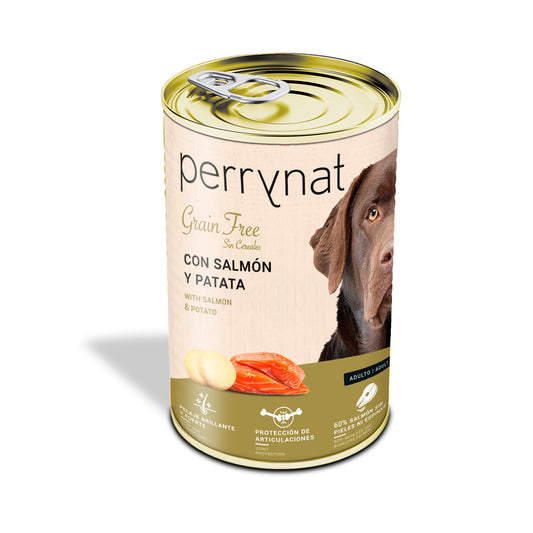 Perrynat Grain Free Salmón Y Patata, 12 Latas X 400gr_0
