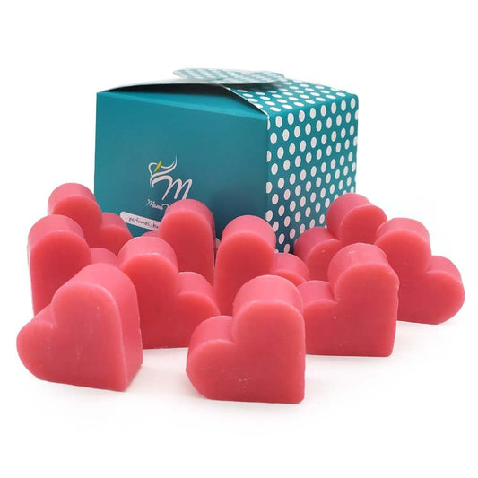 Caja Regalo 10 Jabones Aromáticos En Forma De Corazón - Aroma Rosas - Jabón Glicerina - Regalo Original Para Eventos_0