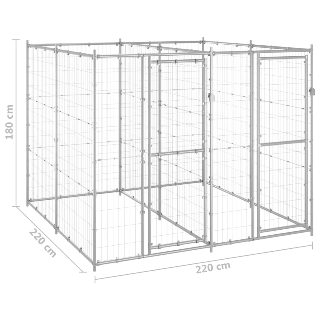 Perrera De Exterior De Acero Galvanizado 4,84 M²_5