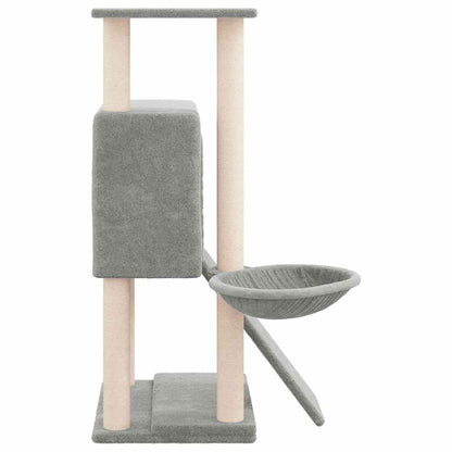 Rascador Para Gatos Con Postes De Sisal Gris Claro 96 Cm_3