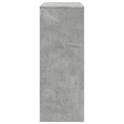 Mesa Alta Bar Con Estantes Madera Gris Hormigón 90x40x103,5 Cm_3
