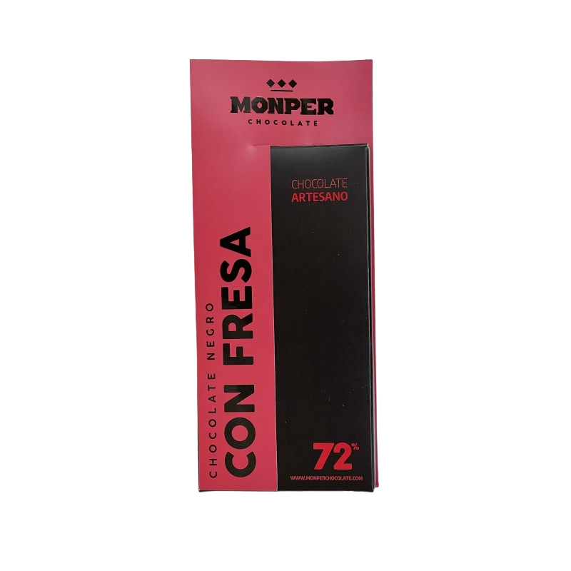 Chocolate Negro 72% Con Fresa 80gr_0