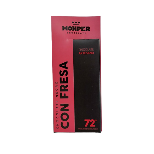 Chocolate Negro 72% Con Fresa 80gr_0