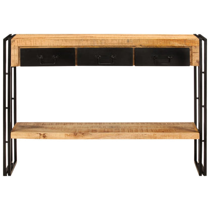 Mesa Consola Madera Maciza De Mango 110x30x76 Cm_0