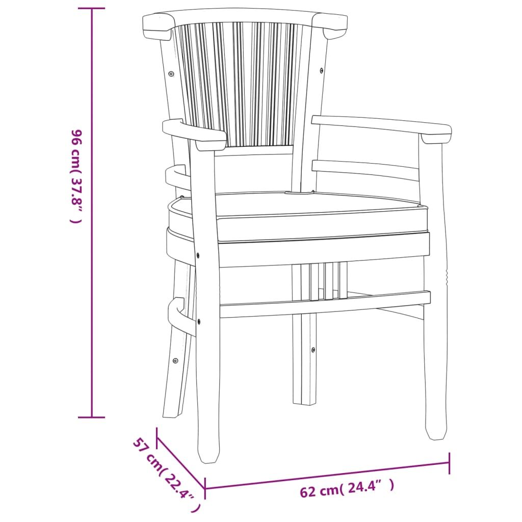 Vidaxl Juego De Comedor Para Jardín 3 Pzas Madera Maciza De Teca_2