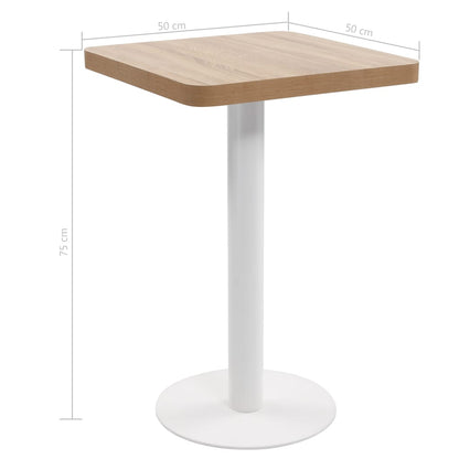 Mesa De Bistró Mdf Marrón Claro 50x50 Cm_4