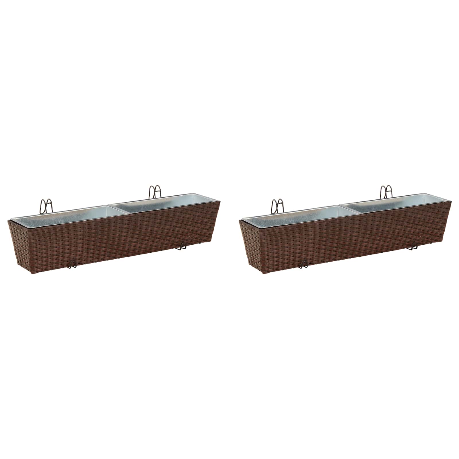 Barandilla 2 Pcs 80 X 17 X 17 Cm Metal_0