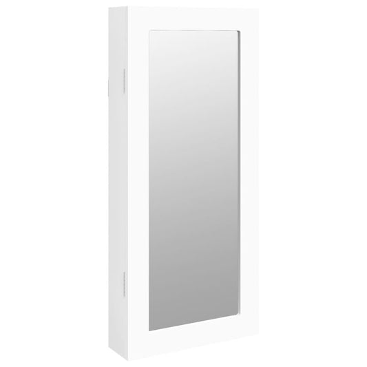 Vidaxl Espejo Con Joyero De Pared Blanco 30x8,5x67 Cm_0