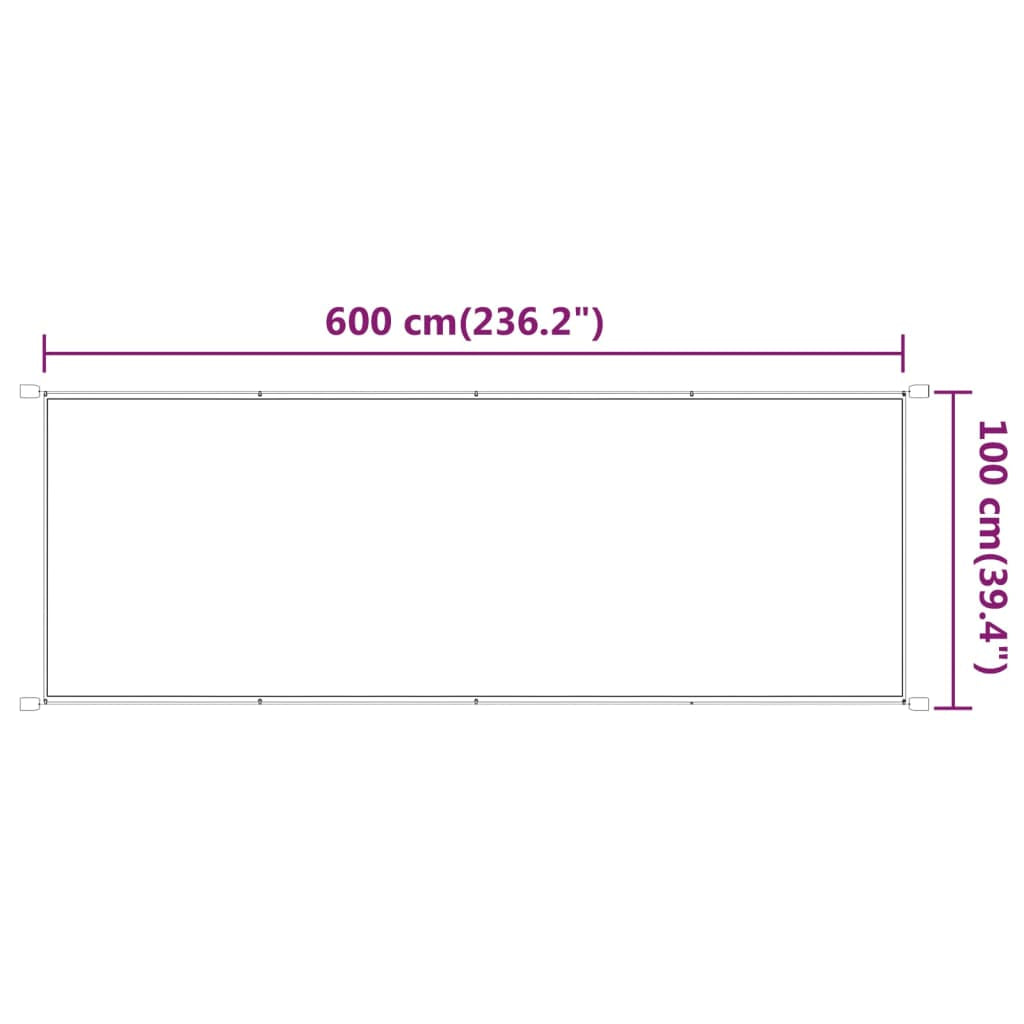 Vidaxl Toldo Vertical Verde Claro 100x600 Cm Tela Oxford_2