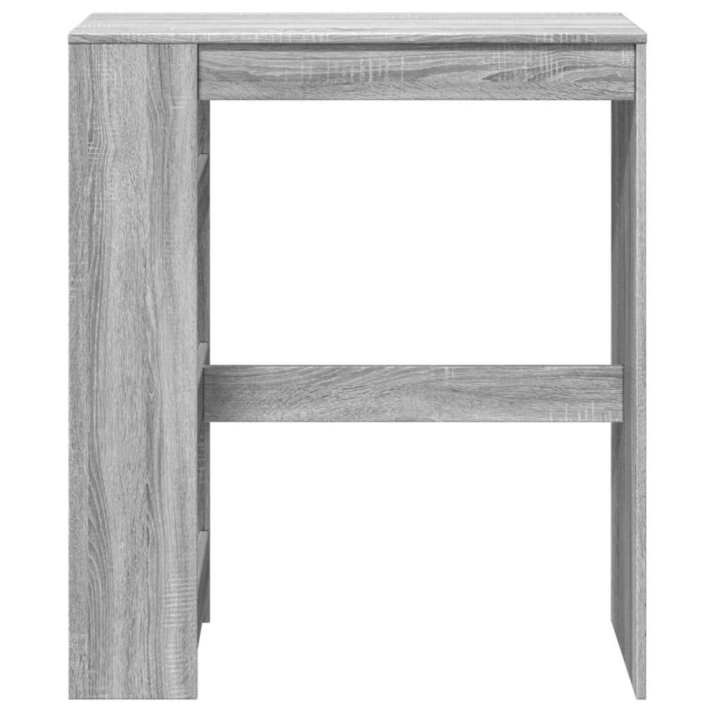 Mesa Alta Bar Con Estantes Madera Gris Sonoma 90x47,5x103,5 Cm_2