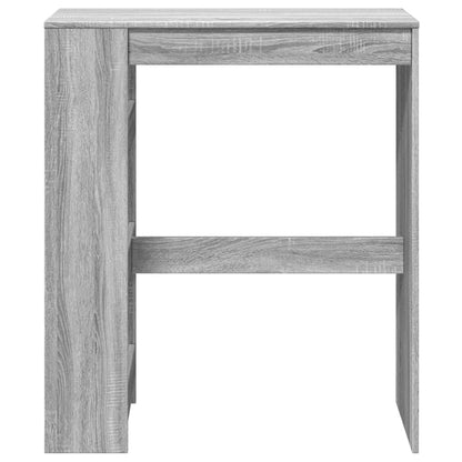 Mesa Alta Bar Con Estantes Madera Gris Sonoma 90x47,5x103,5 Cm_2