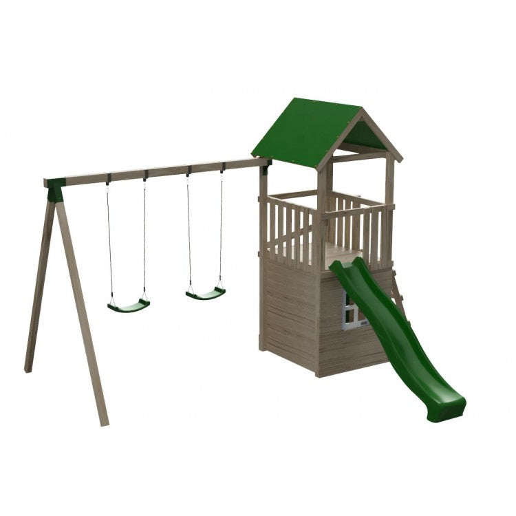 Parque Infantil Masgames Tibidabo L Techo De Lona Con Columpio Casita: Con Casita En La Base._4