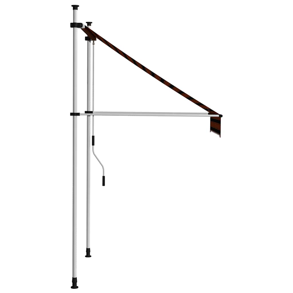 Toldo Manual Retráctil Naranja Y Marrón 100 Cm_2