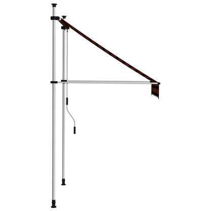 Toldo Manual Retráctil Naranja Y Marrón 100 Cm_2