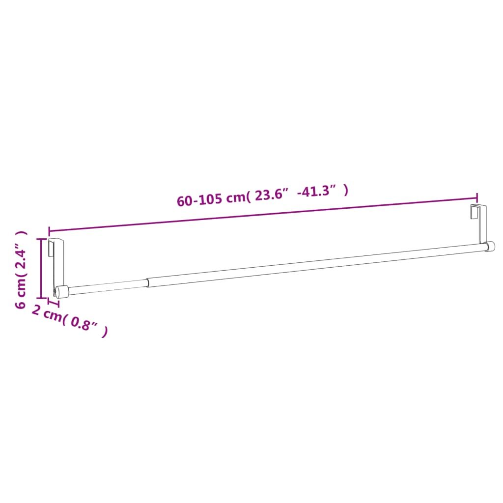 Vidaxl Rieles De Cortina 2 Uds Aluminio Blanco Y Plateado 60-105 Cm_2