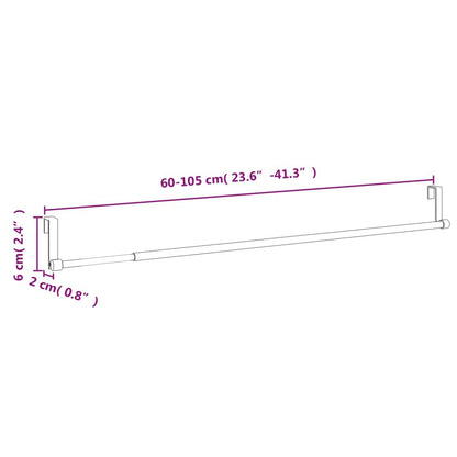 Vidaxl Rieles De Cortina 2 Uds Aluminio Blanco Y Plateado 60-105 Cm_2