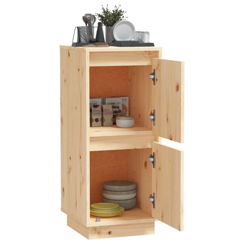 Aparador De Madera Maciza De Pino 31,5x34x75 Cm / Vetonek_3