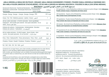 Amla en Polvo BIO | Samskara | para Cabello y Piel | Fuente Natural de Vitamina C, Colágeno y Calcio - 250 gr_1