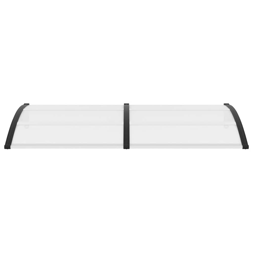 Marquesina Para Puerta Pc Negro Y Transparente 200x75 Cm_3