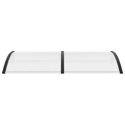 Marquesina Para Puerta Pc Negro Y Transparente 200x75 Cm_3