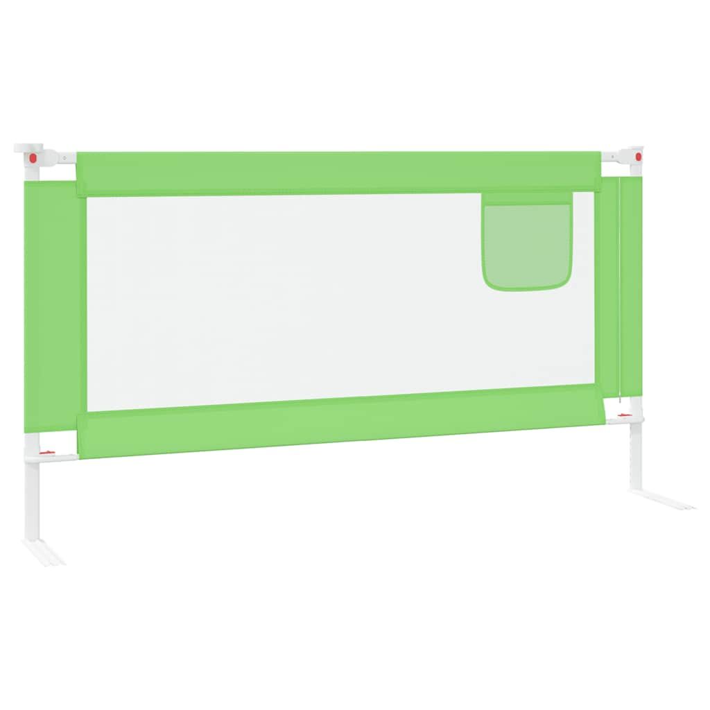 Vidaxl Barandilla De Seguridad Cama De Niño Verde Tela 160x25 Cm_4